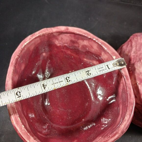 Vintage 80's Walnut Shaped Ceramic Nut Cookie Jar with Lid RARE - Picture 10 of 14